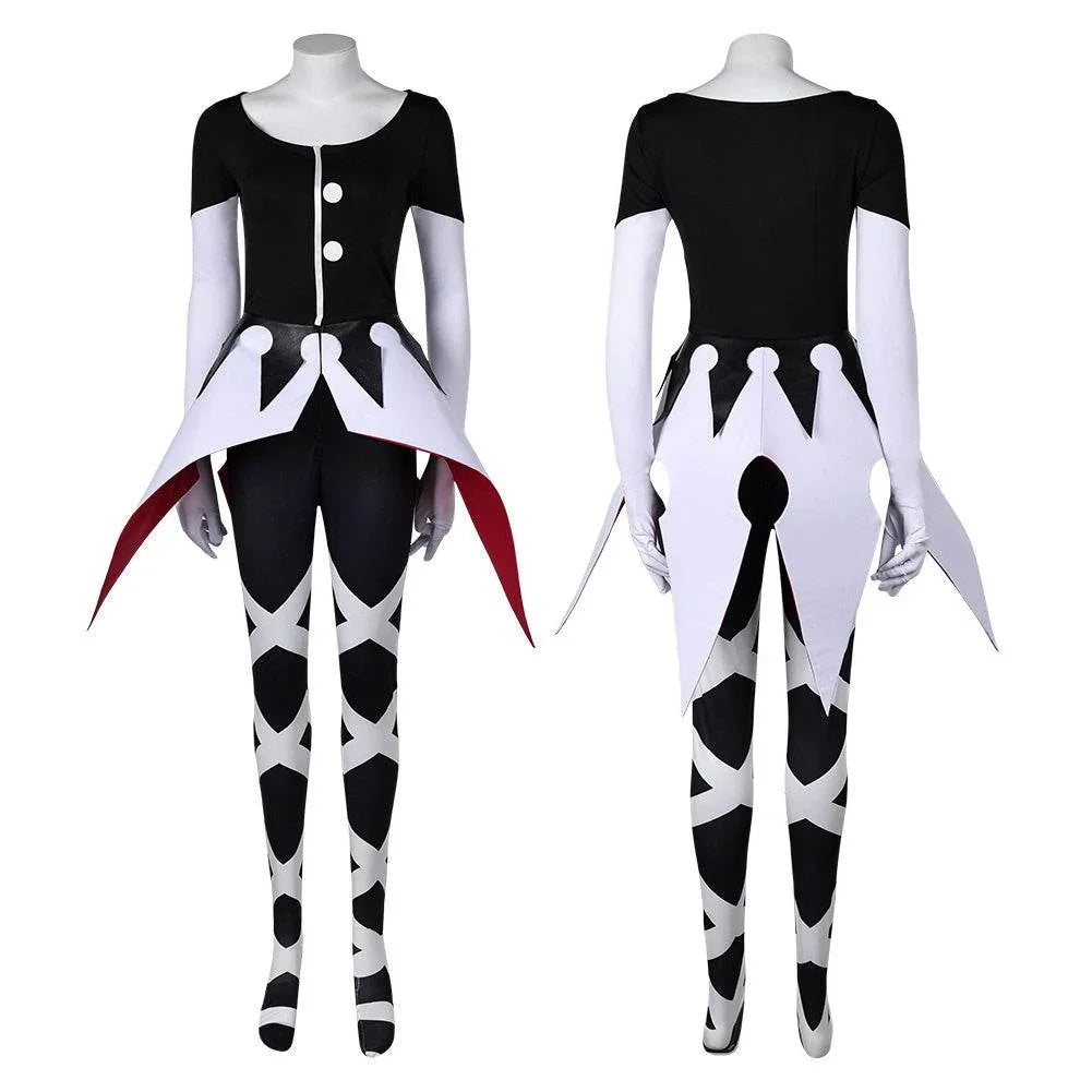 Hazbin Hotel Carmilla Carmine Cosplay Costume Women Black Jumpsuit Party Carnival - Azufun