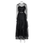 Lisa Frankenstein Misty Cosplay Costume Women Black Dress Party Carnival - Azufun