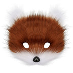 Simulation fox mask gloves plush fox tail set cos props accessories