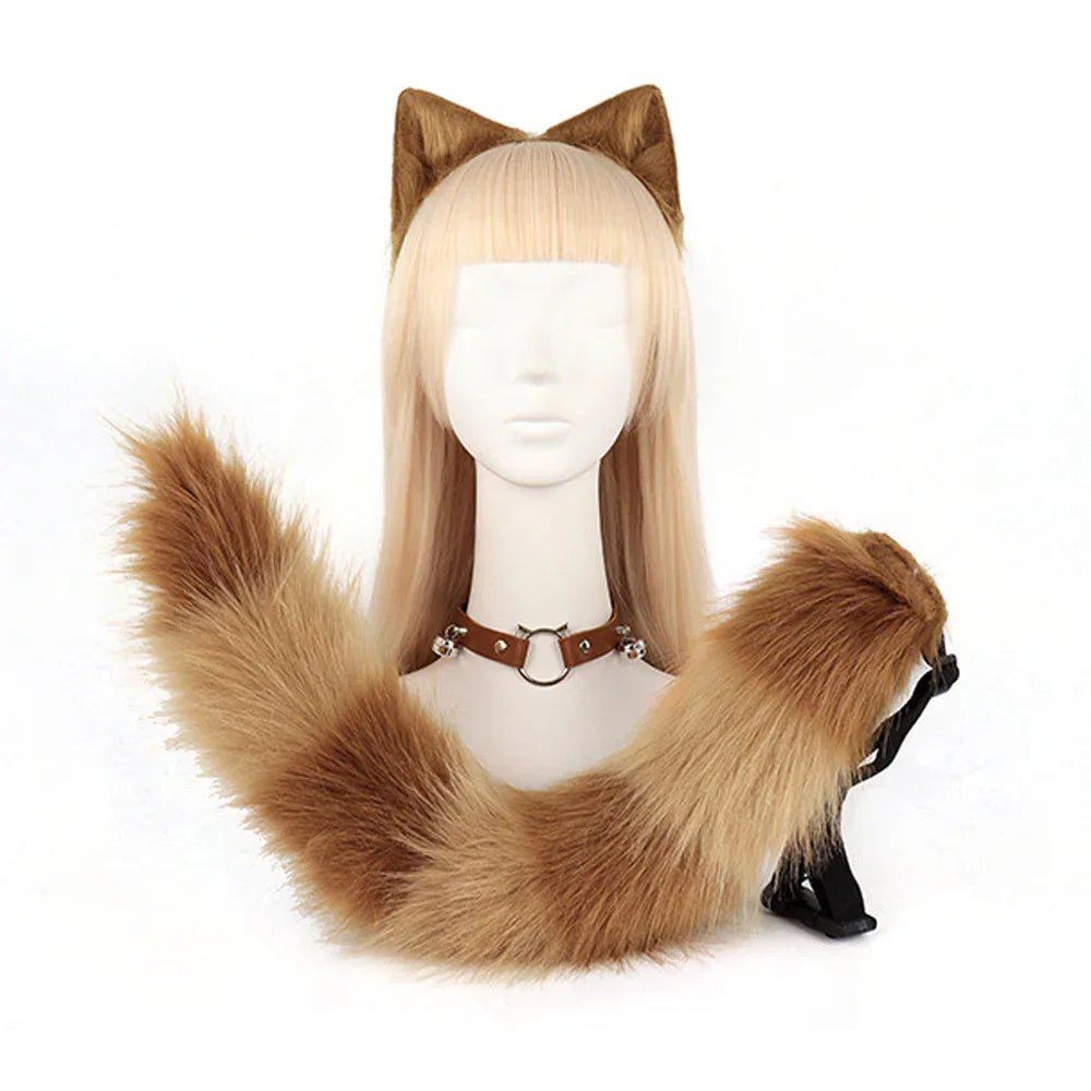 Crazy Zootopia Nick Fox Collar Headband Fox Tail Accessories