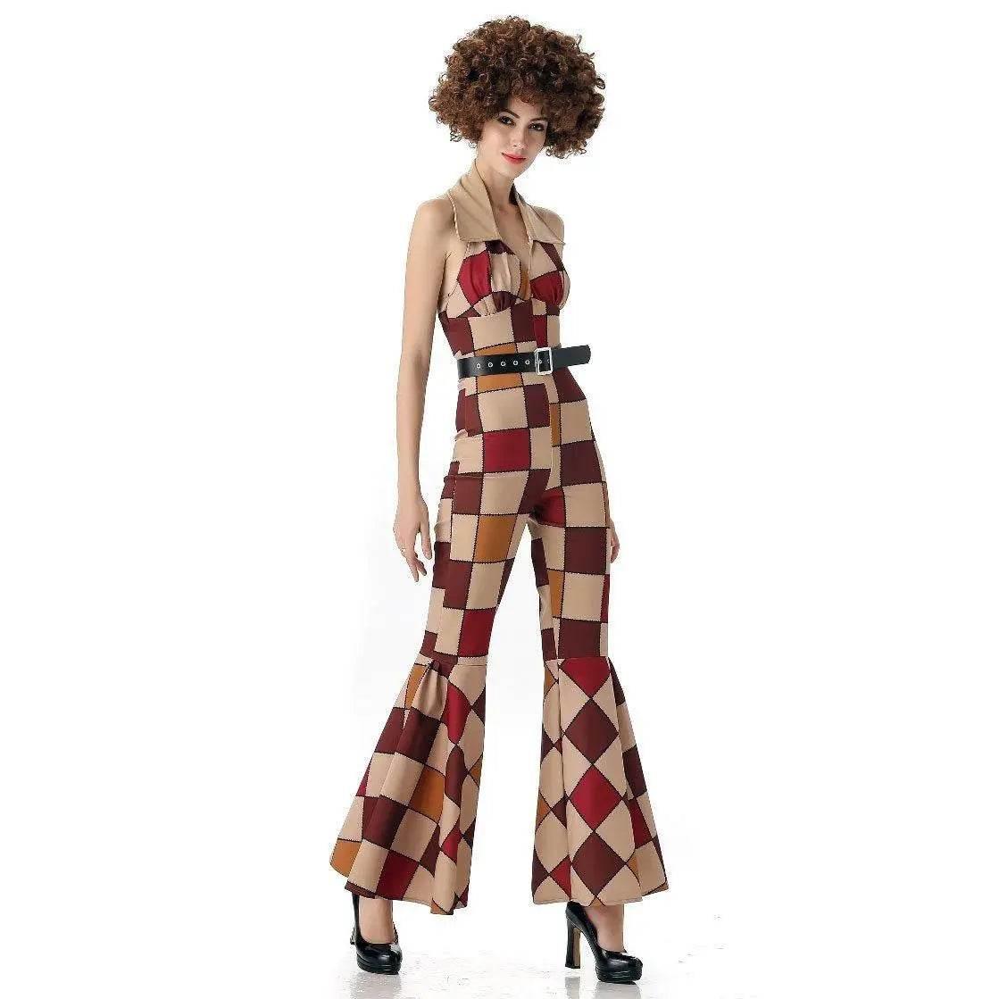 1920s Disco Stage Masquerade Fancy Dress Costumes Halloween For Women Men Leisure Suit - Azufun