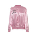 1950s Grease Pink Lady Ladies Satin Jacket Top Fancy Dress Up Costume - Azufun