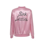 1950s Grease Pink Lady Ladies Satin Jacket Top Fancy Dress Up Costume - Azufun