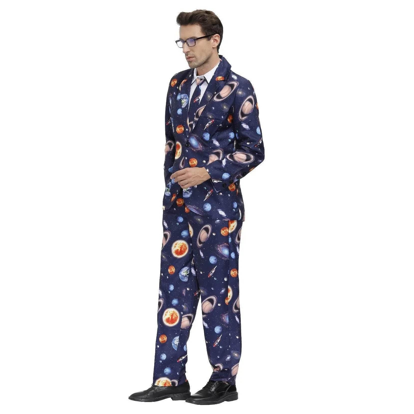 1980s Love Flower Print Suit 80s Costumes Cosplay Party Carnival - Azufun