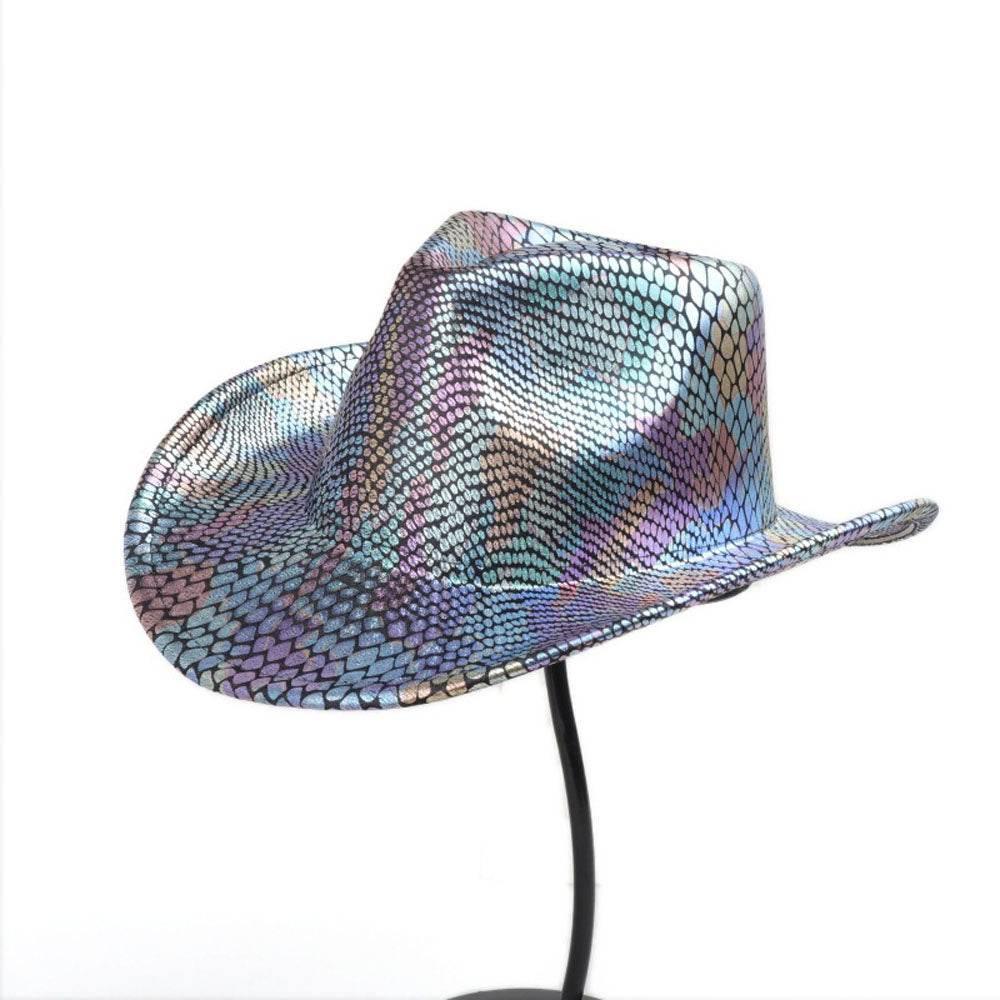 Western cowboy hat men's retro sequined Party dance - Azufun