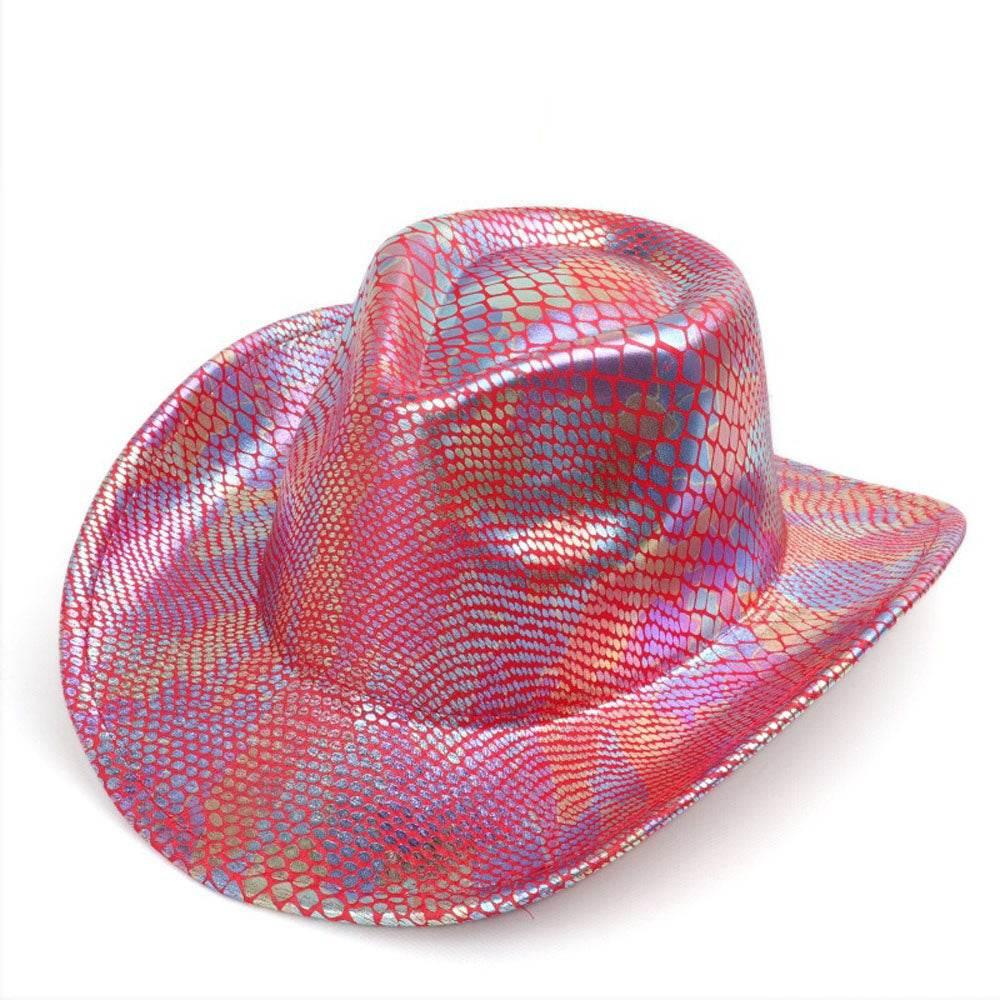 Western cowboy hat men's retro sequined Party dance - Azufun