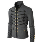 Men's Medieval Vintage Embroidered Button Jacket Outfits Carnival - Azufun