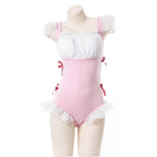 Lotus Leaf One-Piece Princess Maid Uniform Suit - Azufun