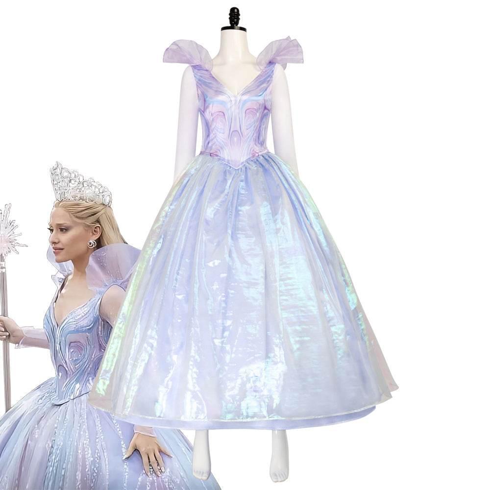 Wicked Glinda Women Blue Dress Outfit Carnival Halloween Cosplay Costume - Azufun