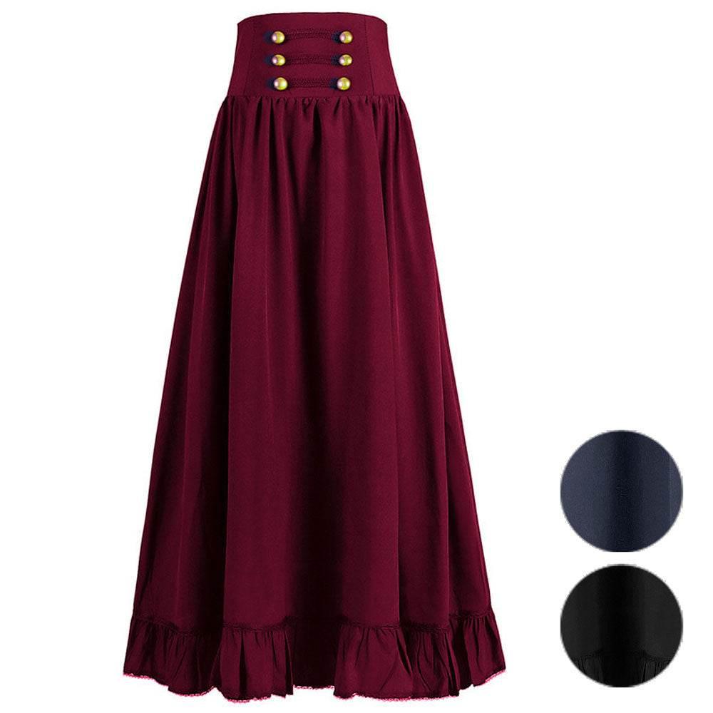 Medieval Women's Retro Style Waist Dance Skirt Dress - Azufun