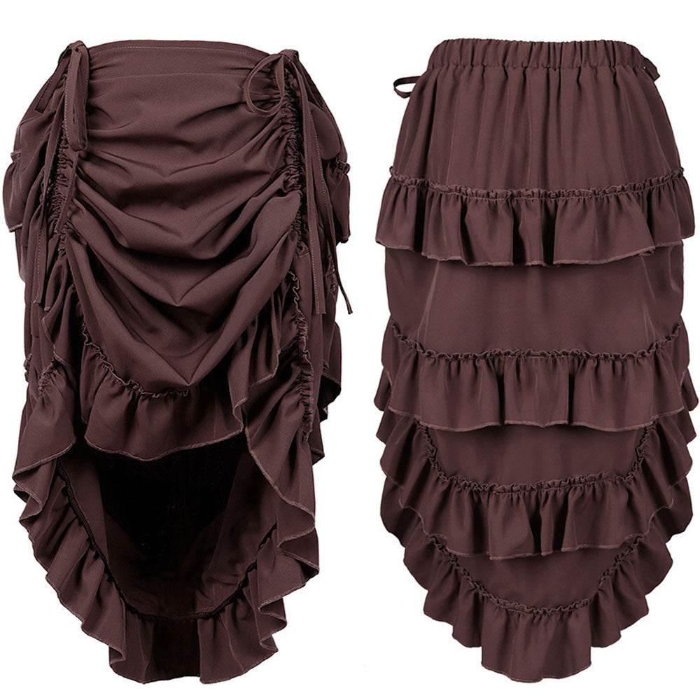 Medieval Women's Retro Style Drawstring Waist Dance Skirt Dress - Azufun