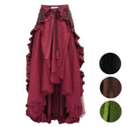 Medieval Women's Retro Style Pirate Waist Dance Skirt Dress - Azufun