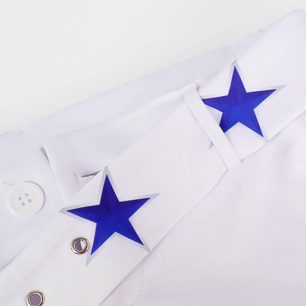 Dallas Cowboy Cheerleader Stage Star Costume For Women - Azufun