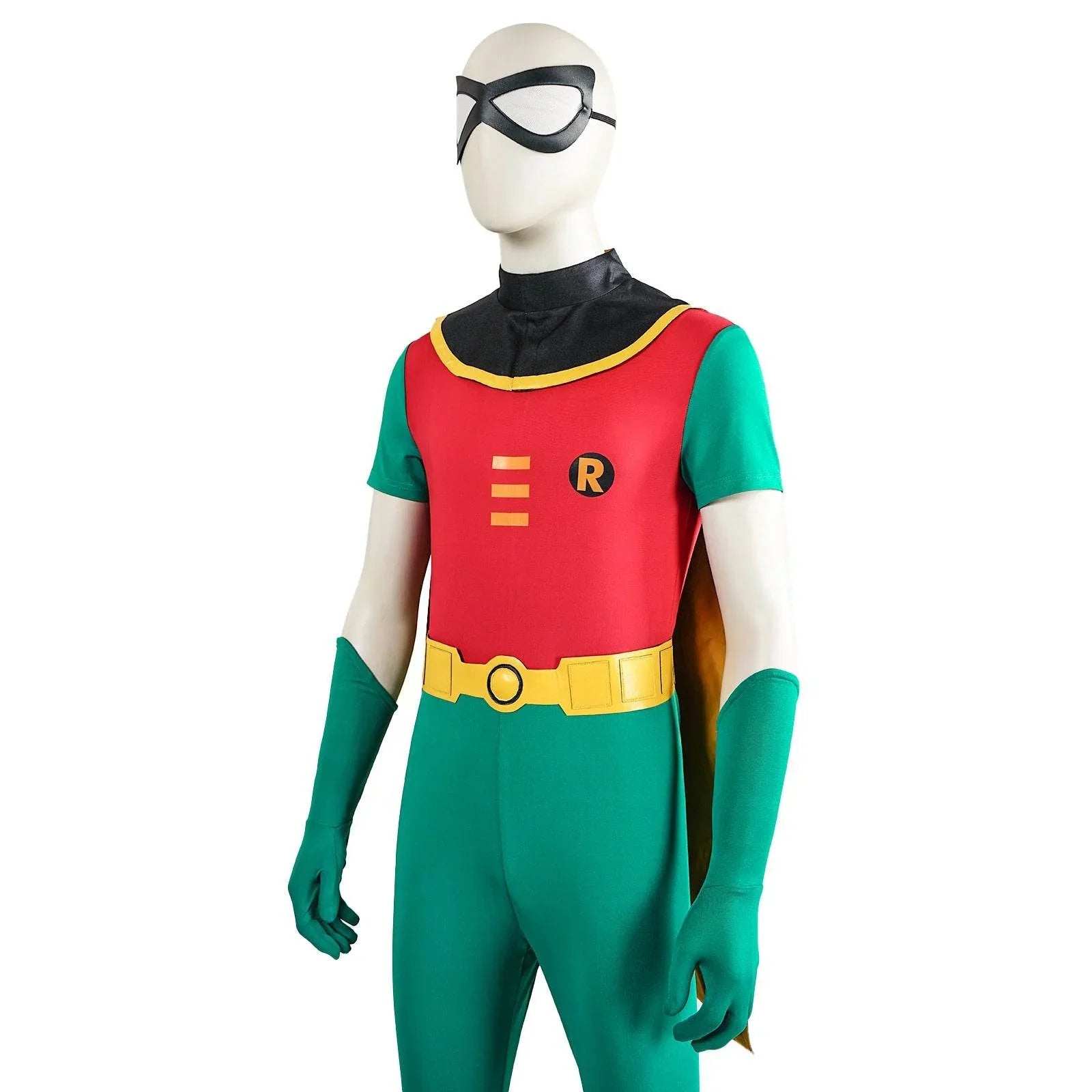 Teen Titans Robin Costume Super Hero Halloween For Adult Full Set With Cape - Azufun