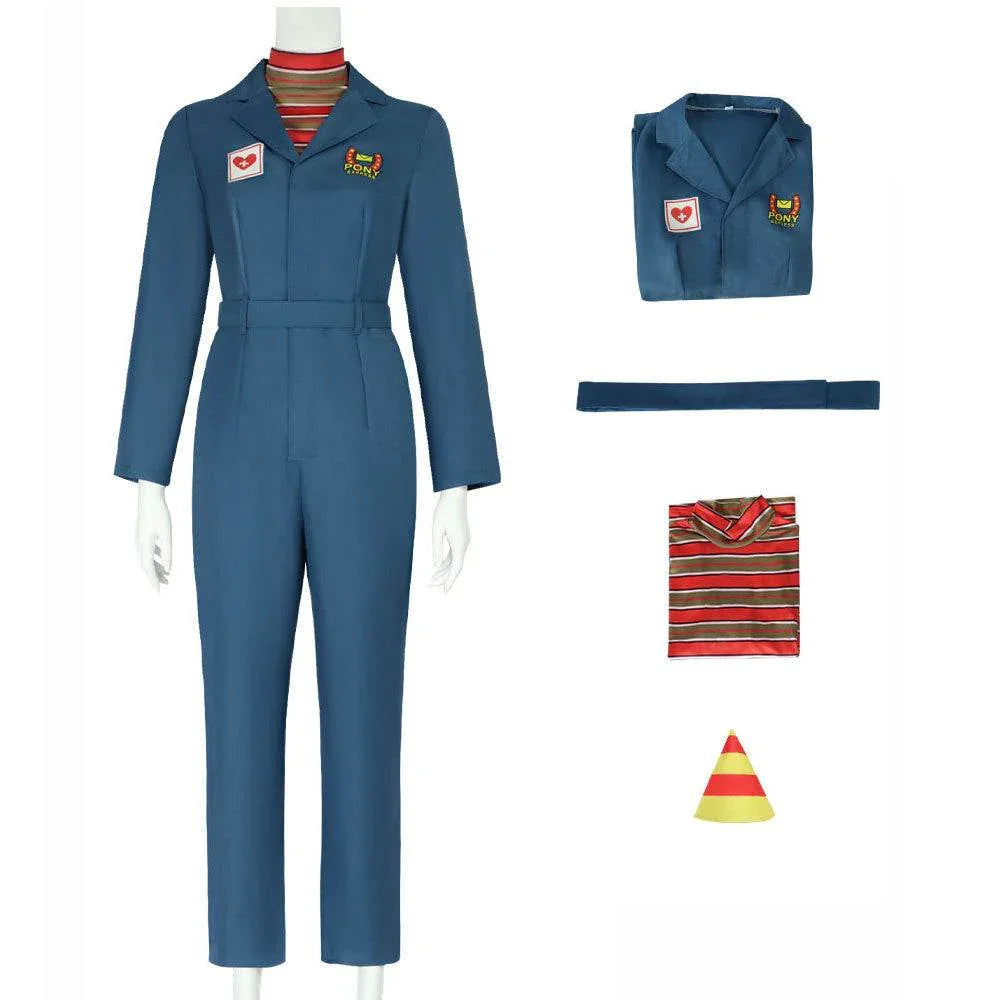 Mouthwashing Anya Women Blue Jumpsuit Carnival Halloween Cosplay Costume - Azufun