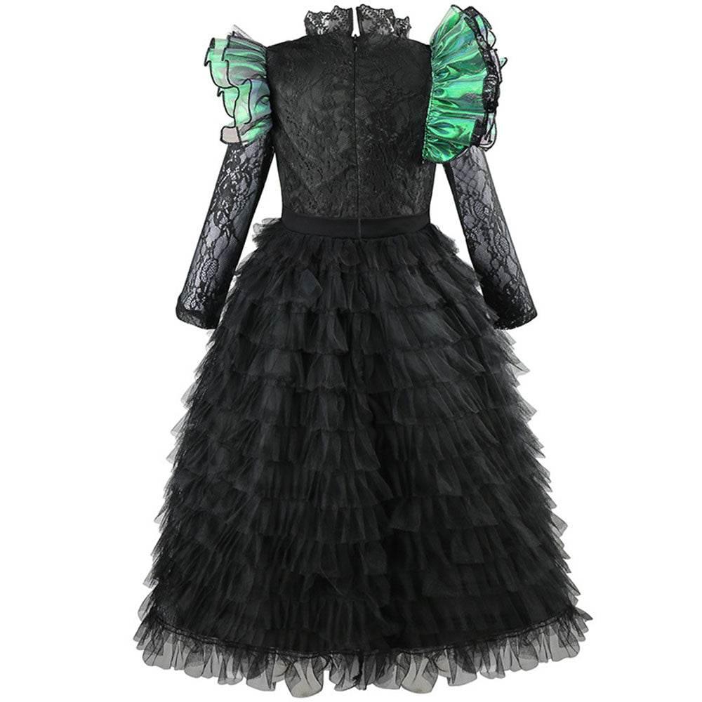 Wicked Black lace dress Halloween holiday party dress - Azufun