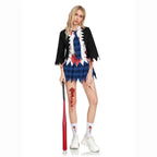 College Vampire Outfit Horror Zombie Student Uniform Party Women Halloween - Azufun