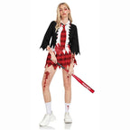 College Vampire Outfit Horror Zombie Student Uniform Party Women Halloween - Azufun