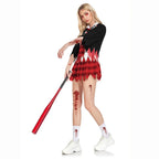 College Vampire Outfit Horror Zombie Student Uniform Party Women Halloween - Azufun