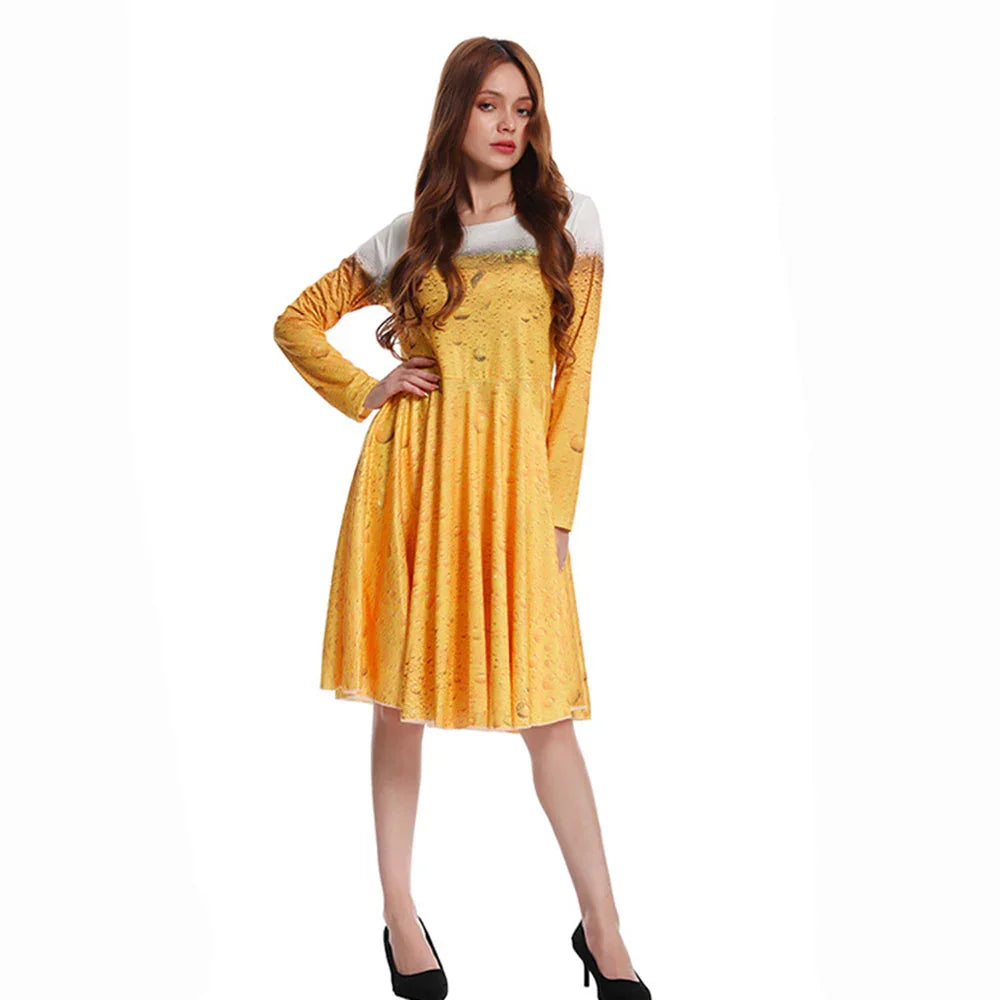 Beer Costume Funny Costume Oktoberfest Outfits Dress For Men Women Halloween Carnival - Azufun