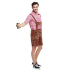 Men German Oktoberfest Outfit Beer Waiter Halloween Costume - Azufun