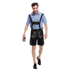 Men German Oktoberfest Outfit Beer Waiter Halloween Costume - Azufun