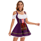 Oktoberfest Costume Women German Bavarian Beer Girl Dirndl Dress Carnival Halloween - Azufun