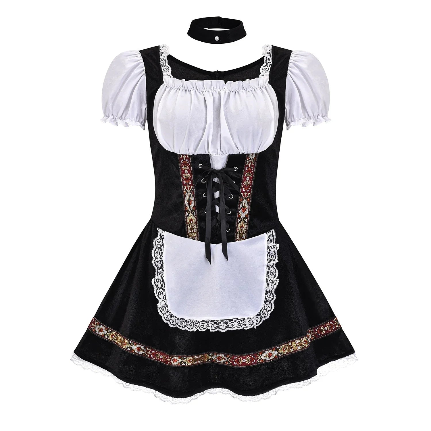 Oktoberfest Costume Women German Bavarian Beer Girl Dirndl Dress Carnival Halloween - Azufun