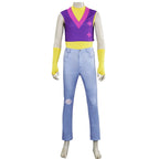 KPop Demon Hunters Mystery Soda Cosplay Costume Pop Purple Top Pants Set - Azufun