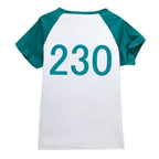 Adult Kids Players Tracksuit Game Costume Squid Cosplay Green Jacket Shirt - Azufun