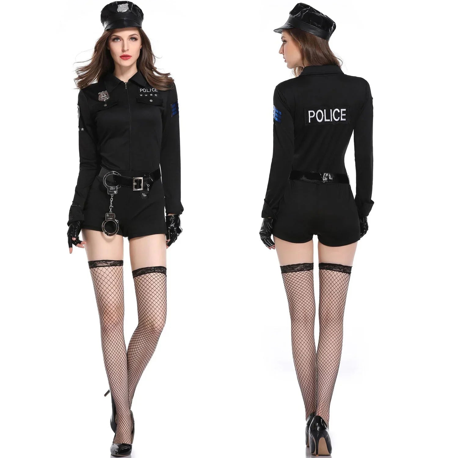 Cop Police Party Halloween Costume For Women - Azufun