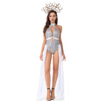Silver Medusa Costume Ancient Greek Halloween