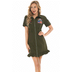 Top Gun Pilot Women's Maverick Flight Dress Costume - Azufun