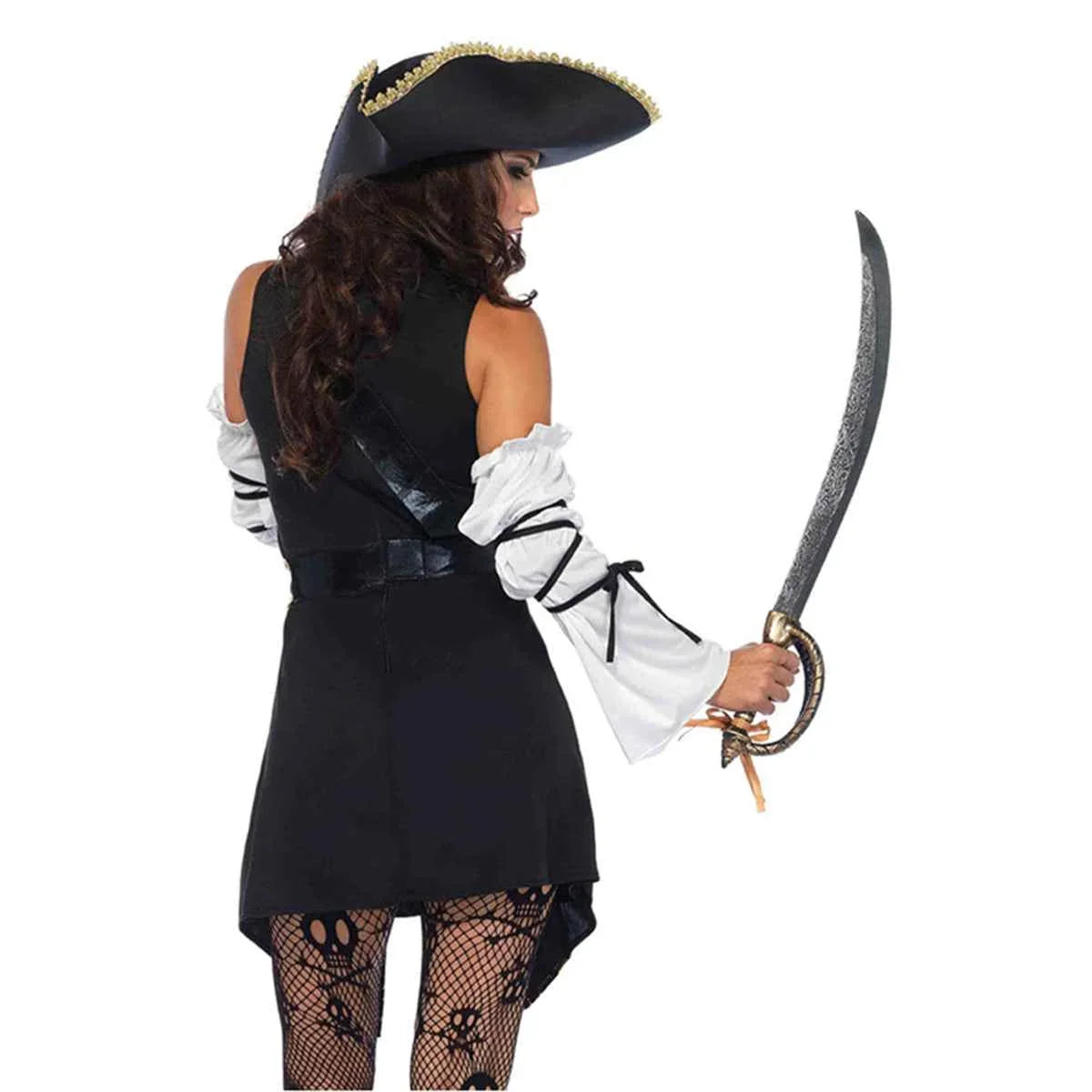 Buccaneer Pirate Costume of Black Sea For Women Halloween