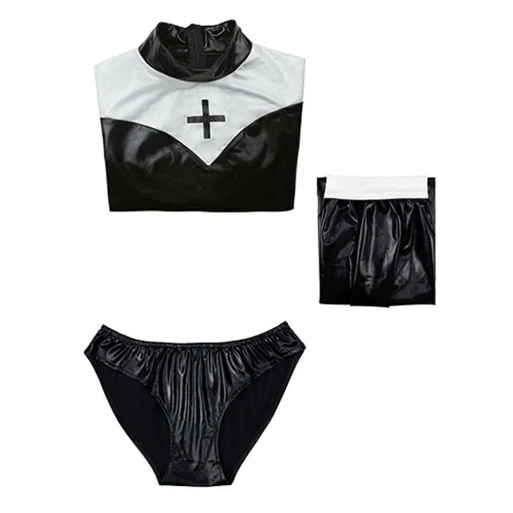 Nun Costume Black vampire Cosplay