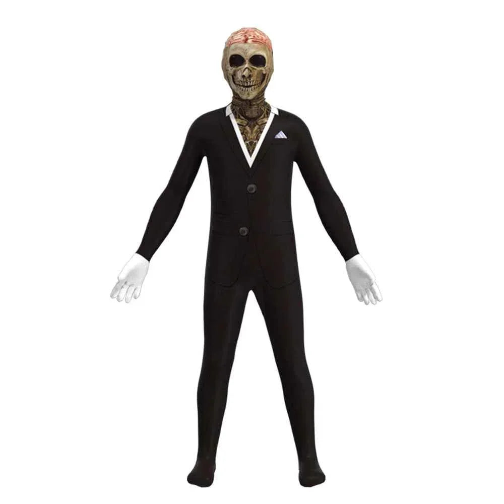 Skull Skeleton Jumpsuit Outfits Cosplay Costume Party For Kids