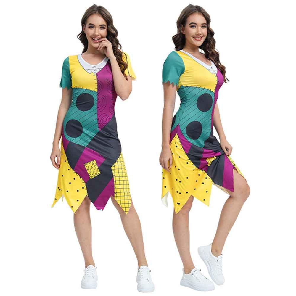 Halloween costume Christmas Nightmare cosplay Sally Jumpsuit dress