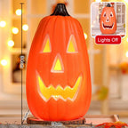 Light-Up Pumpkin Lantern Halloween Scene Decorations Fabric Items