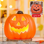 Light-Up Pumpkin Lantern Halloween Scene Decorations Fabric Items