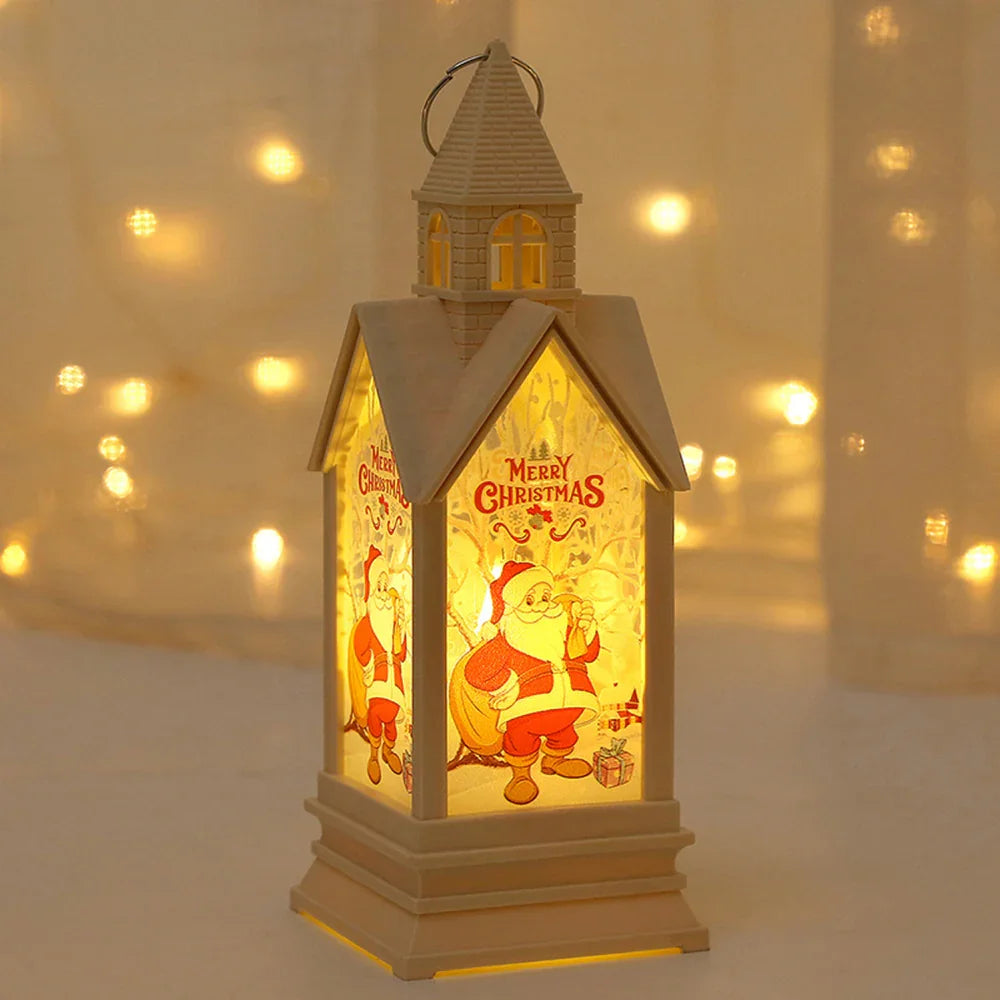 Electronic Candle Wind Lantern Castle Night Light Holiday Party Decorations