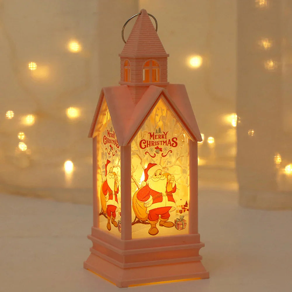 Electronic Candle Wind Lantern Castle Night Light Holiday Party Decorations