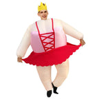 Ballerina Clown Ireland Hula funny Inflatable Costume suit Halloween