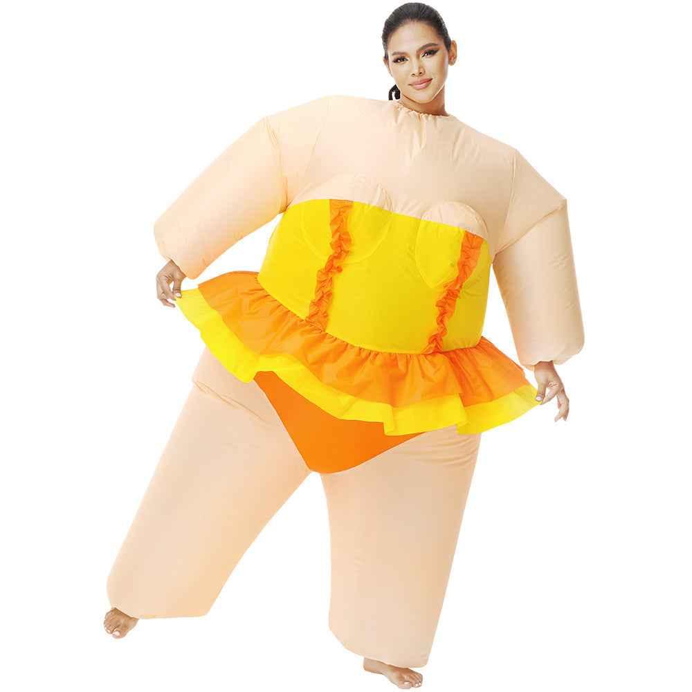 Ballerina Clown Ireland Hula funny Inflatable Costume suit Halloween