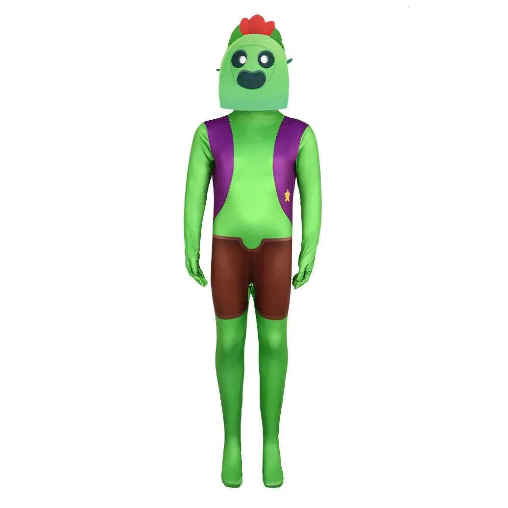 Brawl Stars Spike Leon Crow Costume Cosplay Halloween