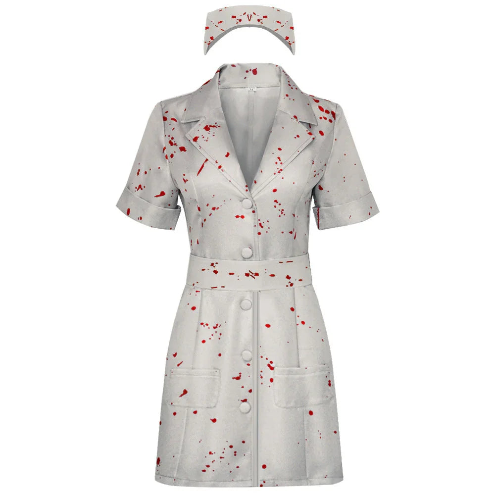 Silent Hill Nurse Costume Remake Horror Zombie Scary Cosplay Halloween