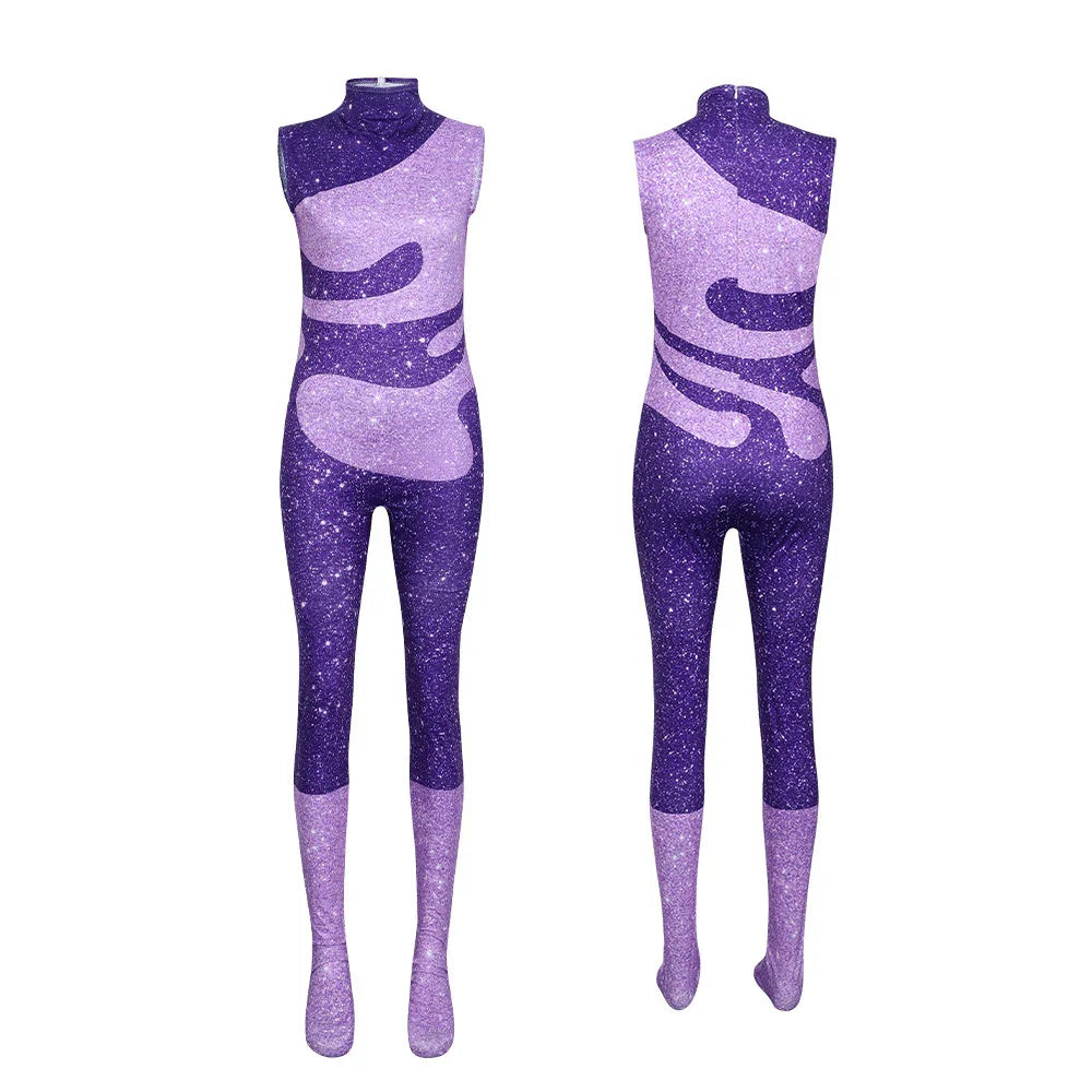 Zootopia 2 Gazelle Superstar Costume Purple Jumpsuit Cosplay Carnival Suit