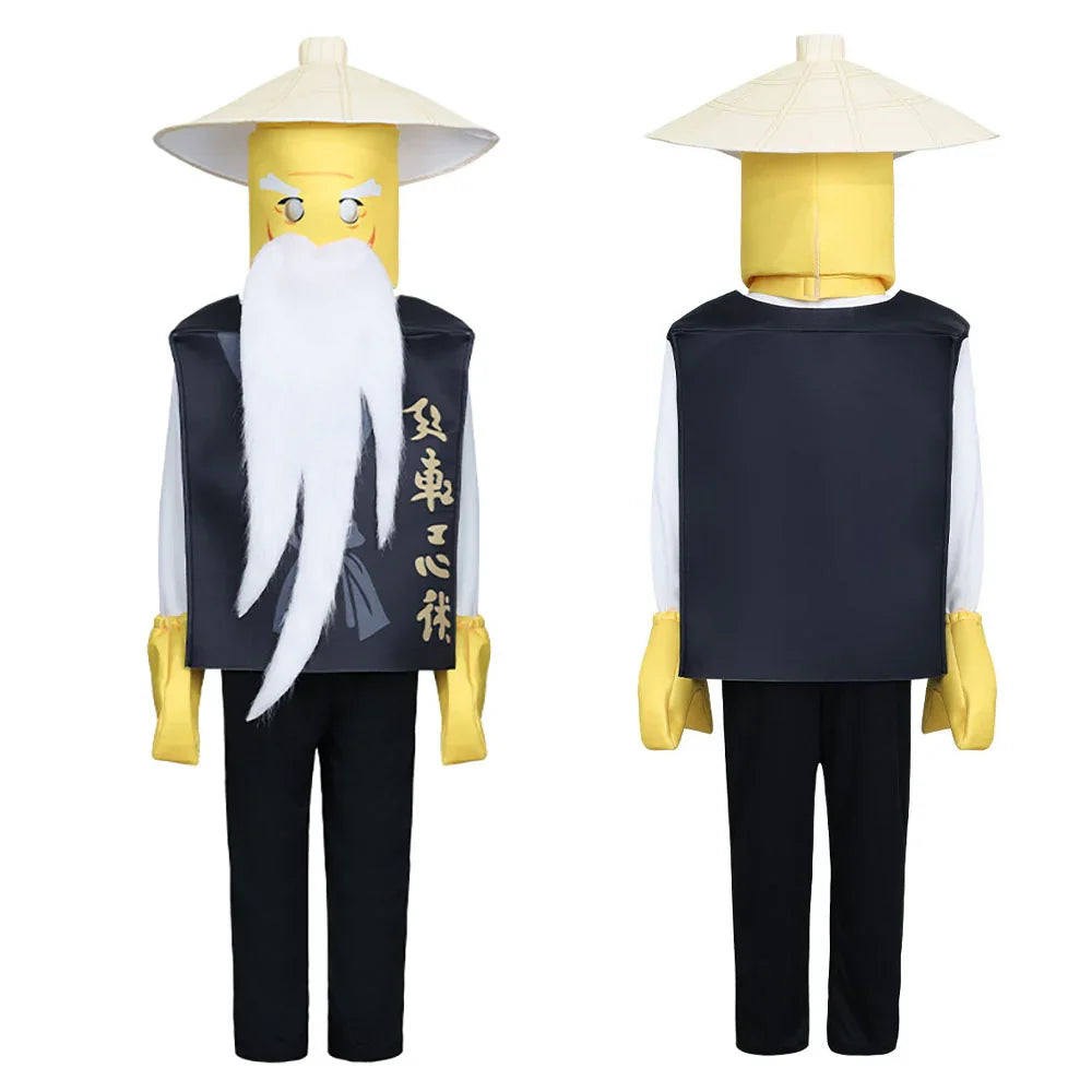 Kid's Ninjago Master Wu Costume Cosplay Party Carnival Adult