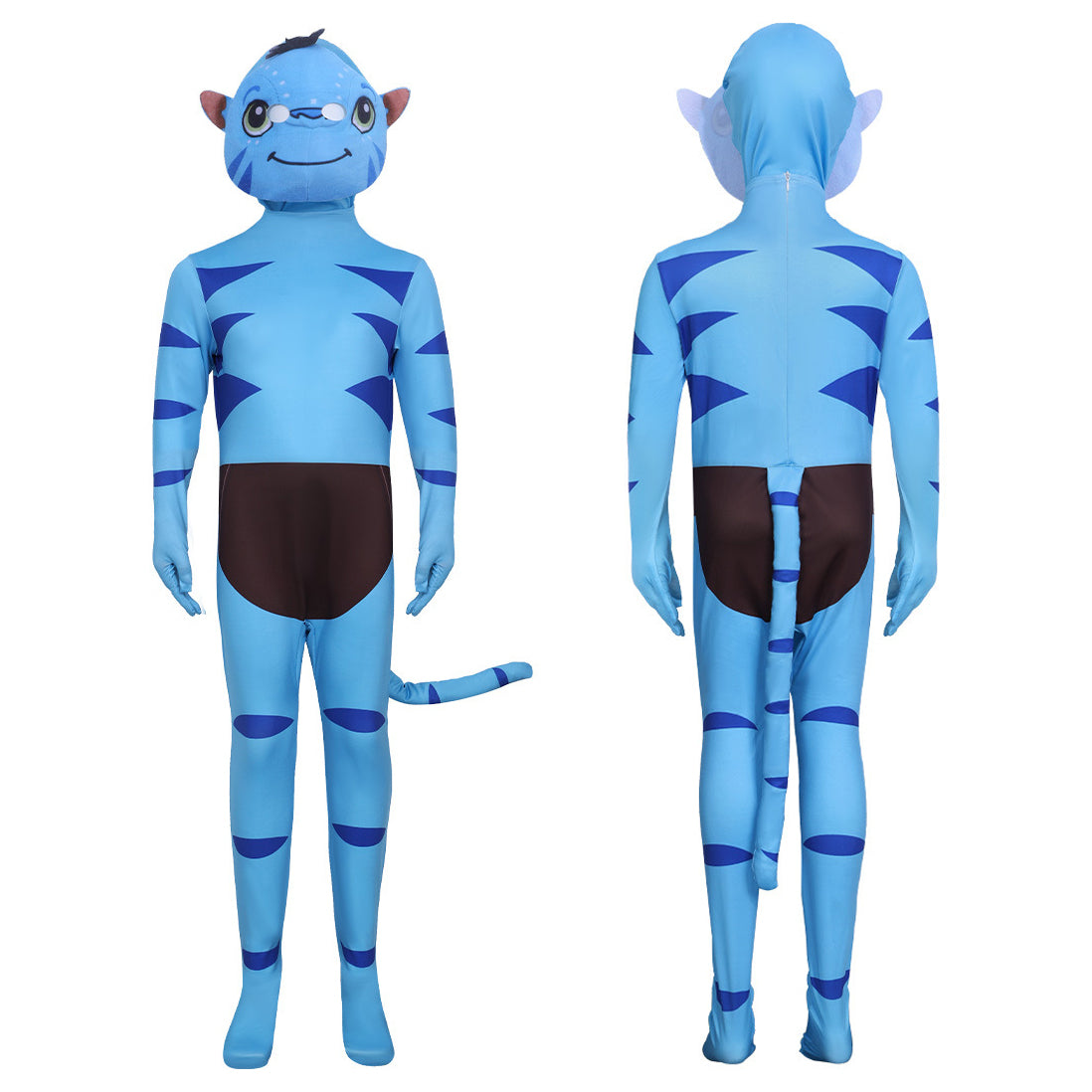 Avatar 3 Na'vi Ash People Cosplay Costume Fire Jumpsuit with Tail Women