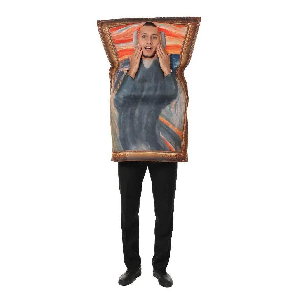 Spoof Murals Mona Lisa Artist Costume Funny Novelty Halloween - Azufun