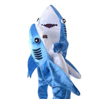 Adult Animal Shark Costumes Funny Fleece Onesie Outfit Jumpsuit Halloween - Azufun